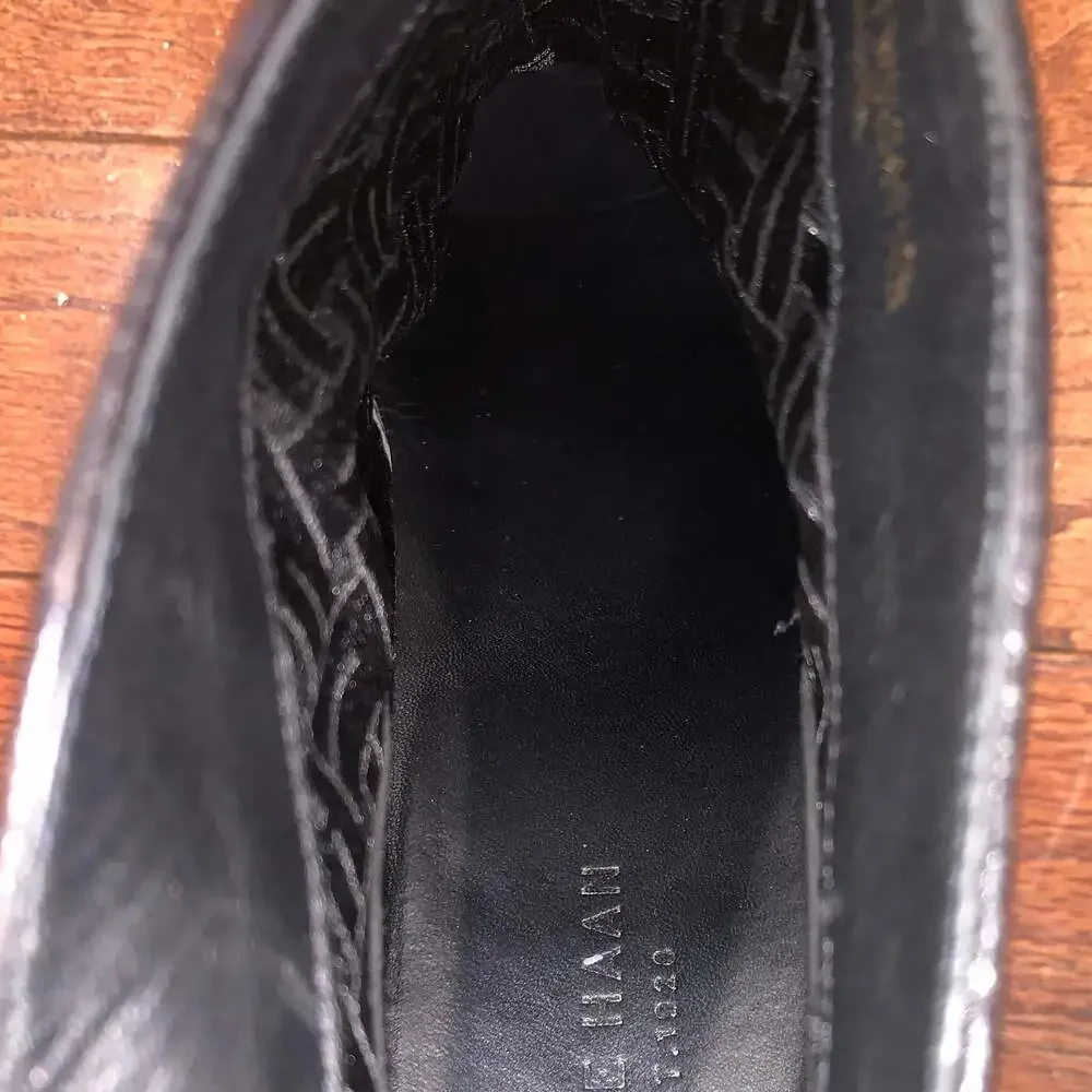 Cole Haan Women’s Calf Hair‎ Block Heel Ankle Boots Black Brown Speckled Size 10